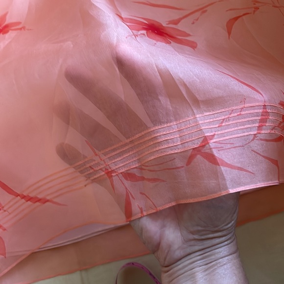 Ann Taylor loft silk sheer lined skirt 6 - Picture 4 of 5